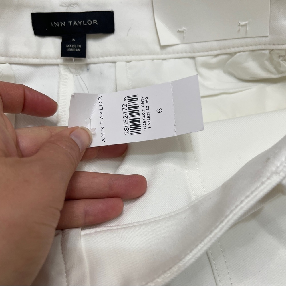 Ann Taylor NWT Marina Shorts With Belt Nautical White Sz 6 - Picture 4 of 12